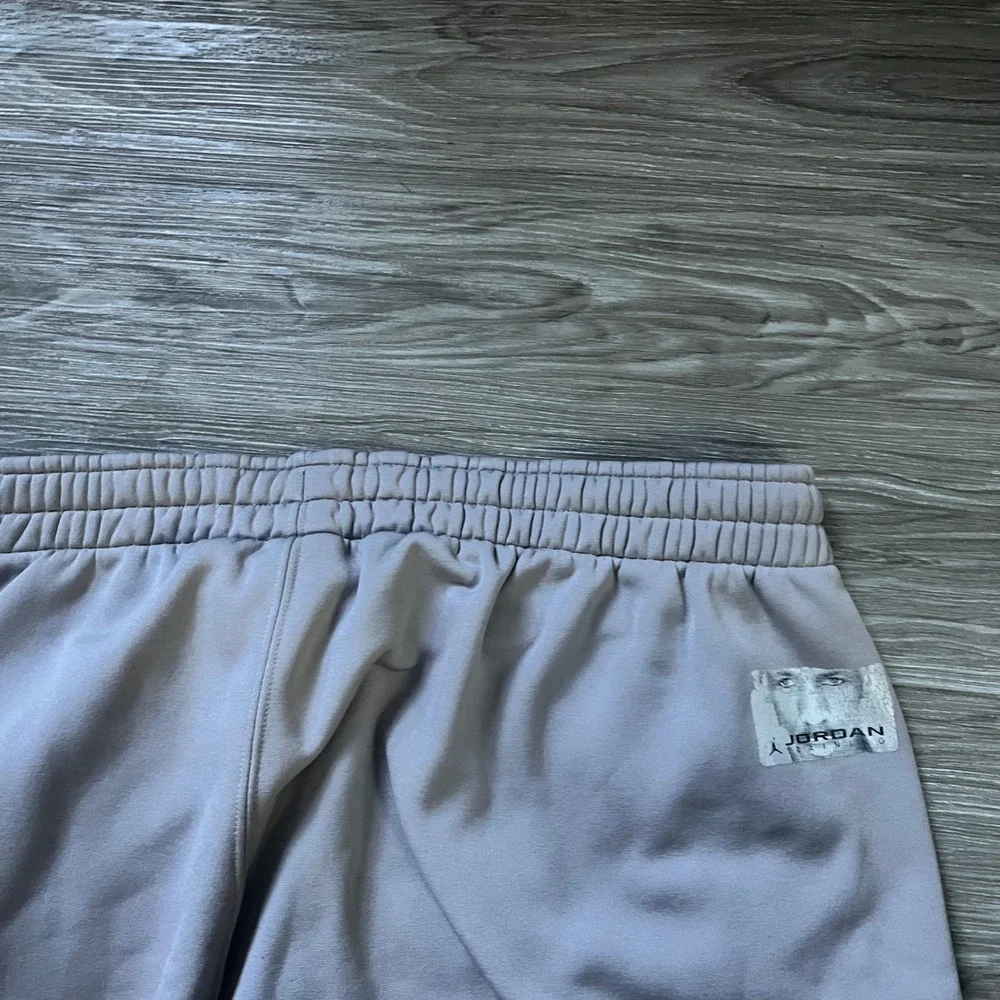 Y2K Jordan Training Men XXL Lavender Fleece Sweatpants Zipper Ankle Jumpman